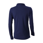 Damen Poloshirt aus Baumwolle, langarm, 200 g/m2, Elevate Life farbe ultramarinblau zweite Rückansicht