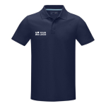 Herren-Poloshirt aus Bio-Baumwolle GOTS, 180 g/m2, Elevate NXT farbe marineblau Ansicht mit Druckbereich