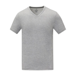 Herren T-Shirt mit V-Ausschnitt aus Baumwolle, 160 g/m2, Elevate Life farbe grau zweite Vorderansicht