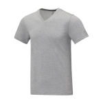 Herren T-Shirt mit V-Ausschnitt aus Baumwolle, 160 g/m2, Elevate Life farbe grau