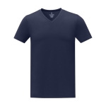 Herren T-Shirt mit V-Ausschnitt aus Baumwolle, 160 g/m2, Elevate Life farbe marineblau zweite Vorderansicht