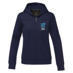 Sportjacke aus Polyester für Damen, 245 g/m2, Elevate Life farbe marineblau Ansicht mit Druckbereich