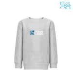 Kinder-Sweatshirt aus recyceltem Polyester, 300 g/m2, THC DELTA KIDS Ansicht mit Druckbereich