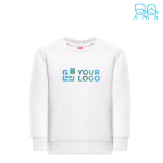 Kinder-Sweatshirt mit Baumwolle, 300 g/m2, THC DELTA KIDS WH Ansicht mit Druckbereich