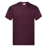 T-Shirt aus Baumwolle in vielen Farben, 145 g/m2, Fruit Of The Loom farbe granatrot erste Ansicht