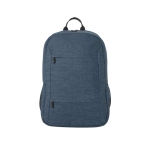 Rucksack aus RPET mit gepolstertem Tabletfach für 10,1” und PC 15,6” farbe blau zweite Ansicht