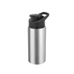 Sportflasche aus recyceltem Aluminium mit Flip-Top-Öffnung, 660 ml farbe mattsilber