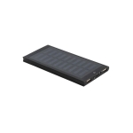 Aluminium-Powerbank mit Solarpanel und Taschenlampe, 8.000 mAh farbe schwarz