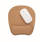 Ergonomisches Mauspad aus Kork mit rutschfester Unterseite farbe beige vierte Ansicht