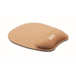 Ergonomisches Mauspad aus Kork mit rutschfester Unterseite farbe beige Hauptansicht