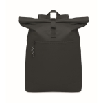 Gepolsteter Rolltop-Rucksack für Laptop aus Polyester, 15'' farbe schwarz