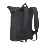 Gepolsteter Rolltop-Rucksack für Laptop aus Polyester, 15'' farbe blau dritte Ansicht