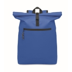 Gepolsteter Rolltop-Rucksack für Laptop aus Polyester, 15'' farbe köngisblau