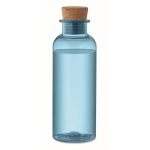 Trinkflasche aus Tritan Renew mit rundem Korkverschluss, 500ml farbe blau-transparent zweite Ansicht