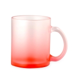 Glasbecher mit mattem Finish in durchscheinenden Farben, 350 ml farbe rot erste Ansicht