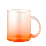 Glasbecher mit mattem Finish in durchscheinenden Farben, 350 ml farbe orange erste Ansicht