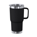 Doppelwandiger Edelstahlbecher mit starrem Griff, 600 ml farbe schwarz erste Ansicht