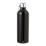 Flasche aus recyceltem Aluminium im matten Finish und Karabiner, 800ml farbe schwarz erste Ansicht