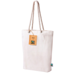 Tasche aus recycelter Fairtrade-Baumwolle mit Kordelgriff, 280 g/m2 dritte Ansicht