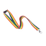 Lanyard aus mehrfarbigem Polyester mit Metallkarabiner fünfte Ansicht