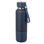 Thermoskanne aus Edelstahl mit 300-ml-Glas und Tragegriff, 500 ml farbe marineblau erste Ansicht