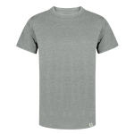 T-Shirt aus recycelter Baumwolle und RPET in Grundfarben, 150 g/m2 farbe grau erste Ansicht