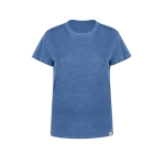 T-Shirt aus recycelter Baumwolle und RPET für Damen, 150 g/m2 farbe blau erste Ansicht