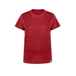 T-Shirt aus recycelter Baumwolle und RPET für Damen, 150 g/m2 farbe rot erste Ansicht