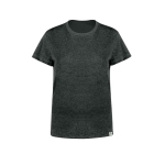 T-Shirt aus recycelter Baumwolle und RPET für Damen, 150 g/m2 farbe grau erste Ansicht