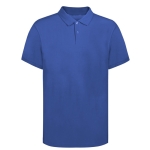 Unisex-Poloshirt aus 100 % gekämmter Baumwolle mit 2 Knöpfen, 220 g/m2 farbe blau erste Ansicht