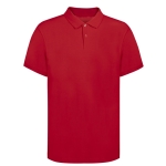 Unisex-Poloshirt aus 100 % gekämmter Baumwolle mit 2 Knöpfen, 220 g/m2 farbe rot erste Ansicht