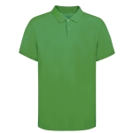 Unisex-Poloshirt aus 100 % gekämmter Baumwolle mit 2 Knöpfen, 220 g/m2 farbe grün erste Ansicht