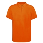 Unisex-Poloshirt aus 100 % gekämmter Baumwolle mit 2 Knöpfen, 220 g/m2 farbe orange erste Ansicht