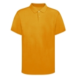 Unisex-Poloshirt aus 100 % gekämmter Baumwolle mit 2 Knöpfen, 220 g/m2 farbe gold erste Ansicht