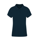 Damen-Poloshirt aus 100 % gekämmter Baumwolle mit 2 Knöpfen, 220 g/m2 farbe marineblau erste Ansicht