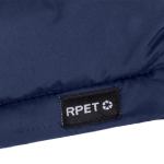 Wasserabweisende Jacke aus 100 % RPET mit verstellbarer Kapuze farbe marineblau vierte Ansicht