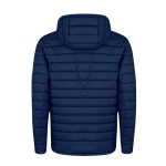 Wasserabweisende Jacke aus 100 % RPET mit verstellbarer Kapuze farbe marineblau