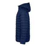 Wasserabweisende Jacke aus 100 % RPET mit verstellbarer Kapuze farbe marineblau