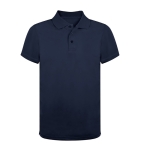 Atmungsaktives technisches Poloshirt aus 100 % Polyester mit 3 Knöpfen farbe marineblau erste Ansicht