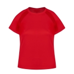 Technisches Damen-T-Shirt aus 100 % atmungsaktivem Polyester, 135 g/m2 farbe rot erste Ansicht