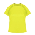 Technisches Damen-T-Shirt aus 100 % atmungsaktivem Polyester, 135 g/m2 farbe gelb erste Ansicht