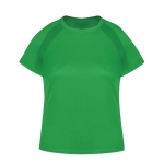 Technisches Damen-T-Shirt aus 100 % atmungsaktivem Polyester, 135 g/m2 farbe grün erste Ansicht