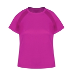 Technisches Damen-T-Shirt aus 100 % atmungsaktivem Polyester, 135 g/m2 farbe pink erste Ansicht