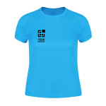 Technisches Damen-T-Shirt aus 100 % atmungsaktivem Polyester, 135 g/m2 Ansicht mit Druckbereich