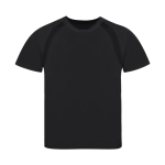 Technisches Kinder-T-Shirt aus 100 % atmungsaktivem Polyester, 135 g/m2 farbe schwarz erste Ansicht