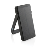 Powerbank aus recyceltem Kunststoff mit Solarladepanel, 10.000 mAh farbe schwarz