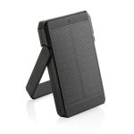 Powerbank aus recyceltem Kunststoff mit Solarladepanel, 5.000 mAh farbe schwarz