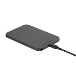 Magnetische Powerbank aus recyceltem Aluminium, 3.000 mAh farbe schwarz neunte Ansicht