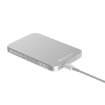 Magnetische Powerbank mit schneller Aufladung und Magnet, 5.000 mA farbe silber neunte Ansicht