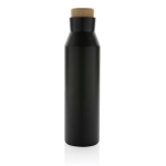 Thermoflasche aus recyceltem Stahl mit auslaufsicherem Deckel, 650 ml farbe schwarz